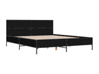 Black Engineered Wood Bed Frame, 140 x 200 cm