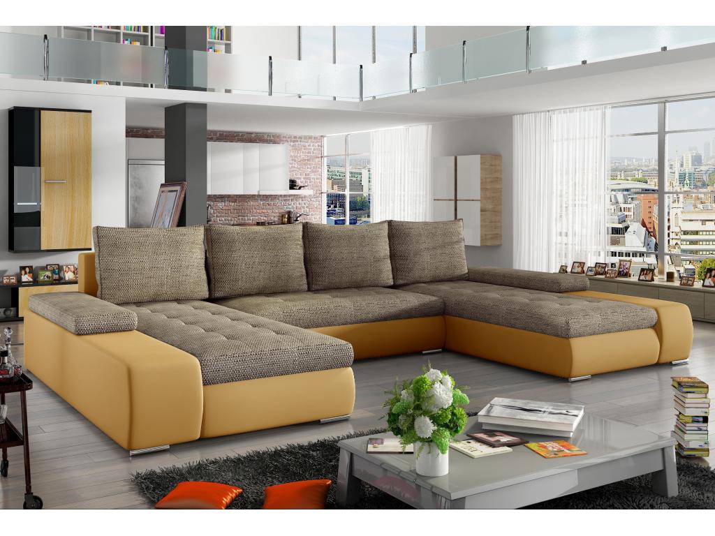 Beige Leather Sofa Bed