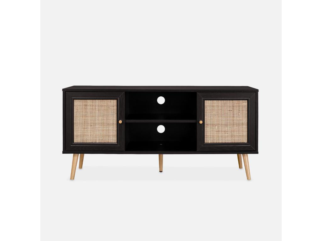Black TV Stand, 120 x 39 x 56.5 cm