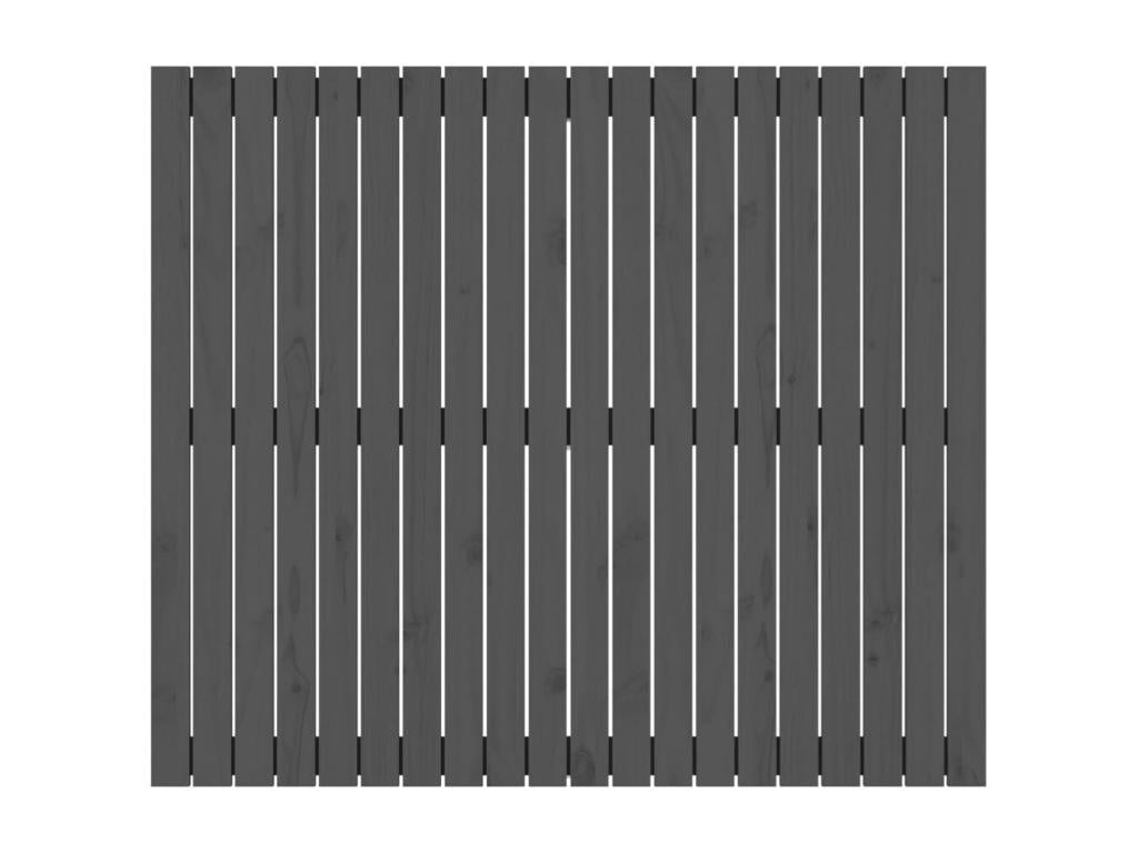 Gray Solid Wood Bed, 127.5 x 3 x 110 cm