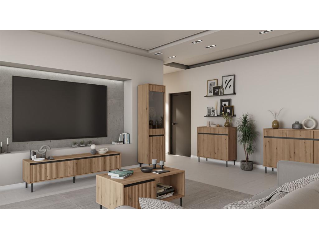 Natural Oak Wood Coffee Table