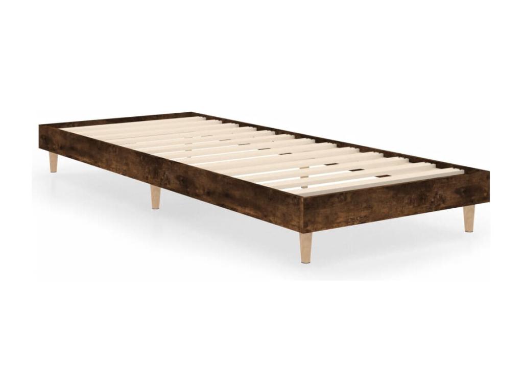 Natural Engineered Wood Bed Frame, 75 x 190 cm