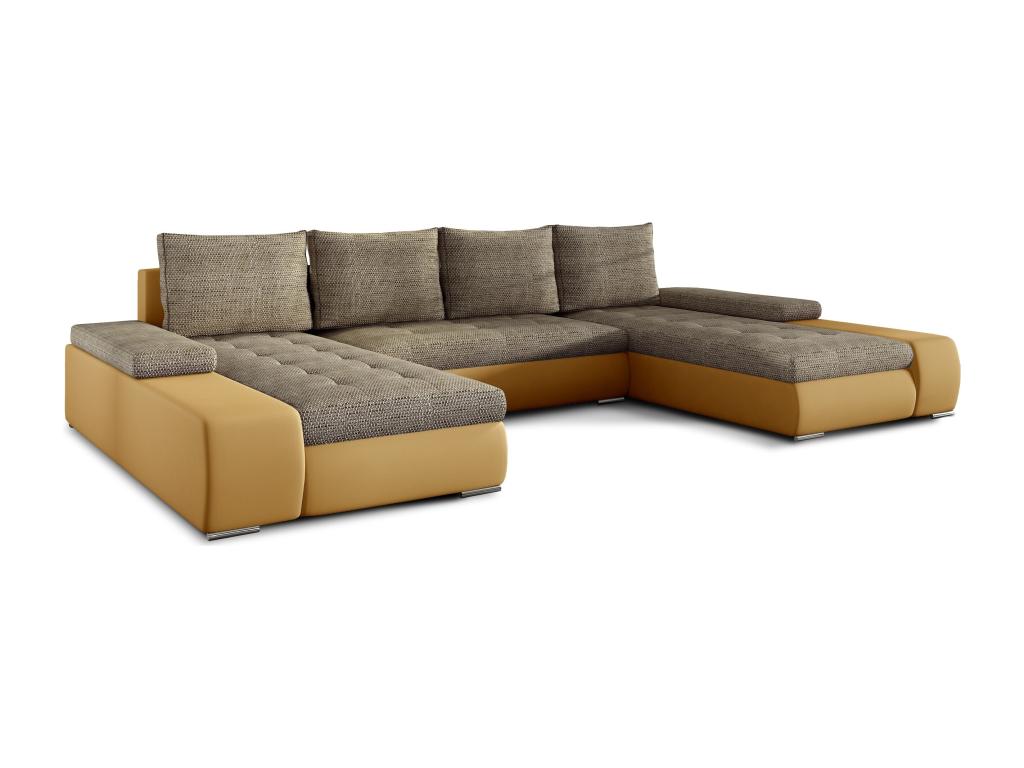 Beige Leather Sofa Bed
