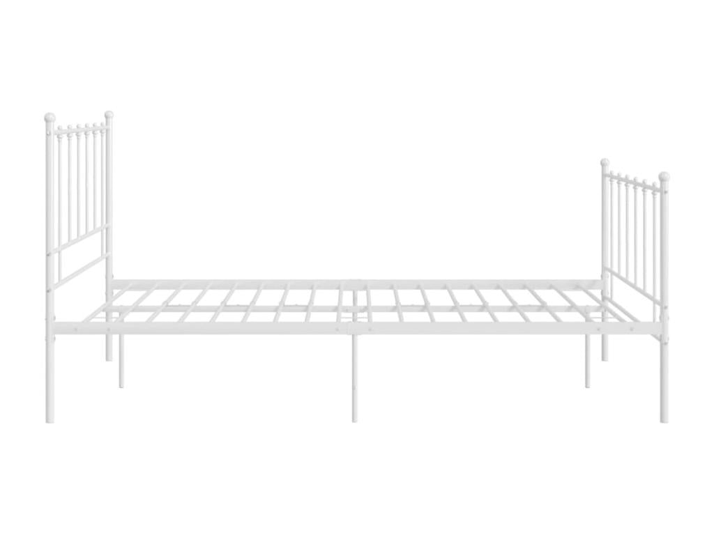 White Metal Bed Frame, 120 x 200 cm