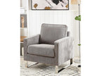 Gray Velvet Accent Chair