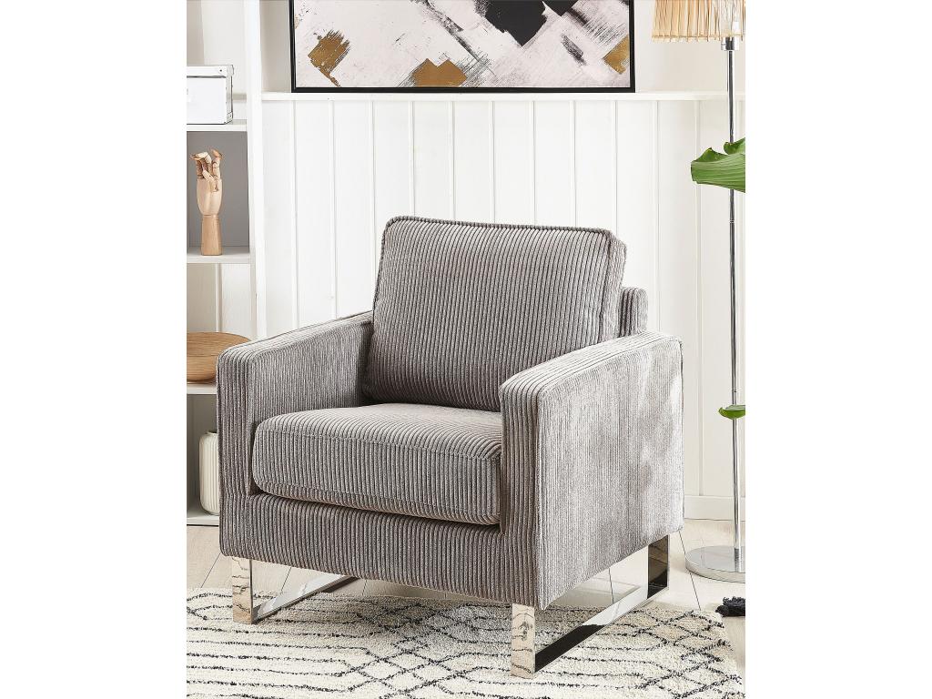 Gray Velvet Accent Chair