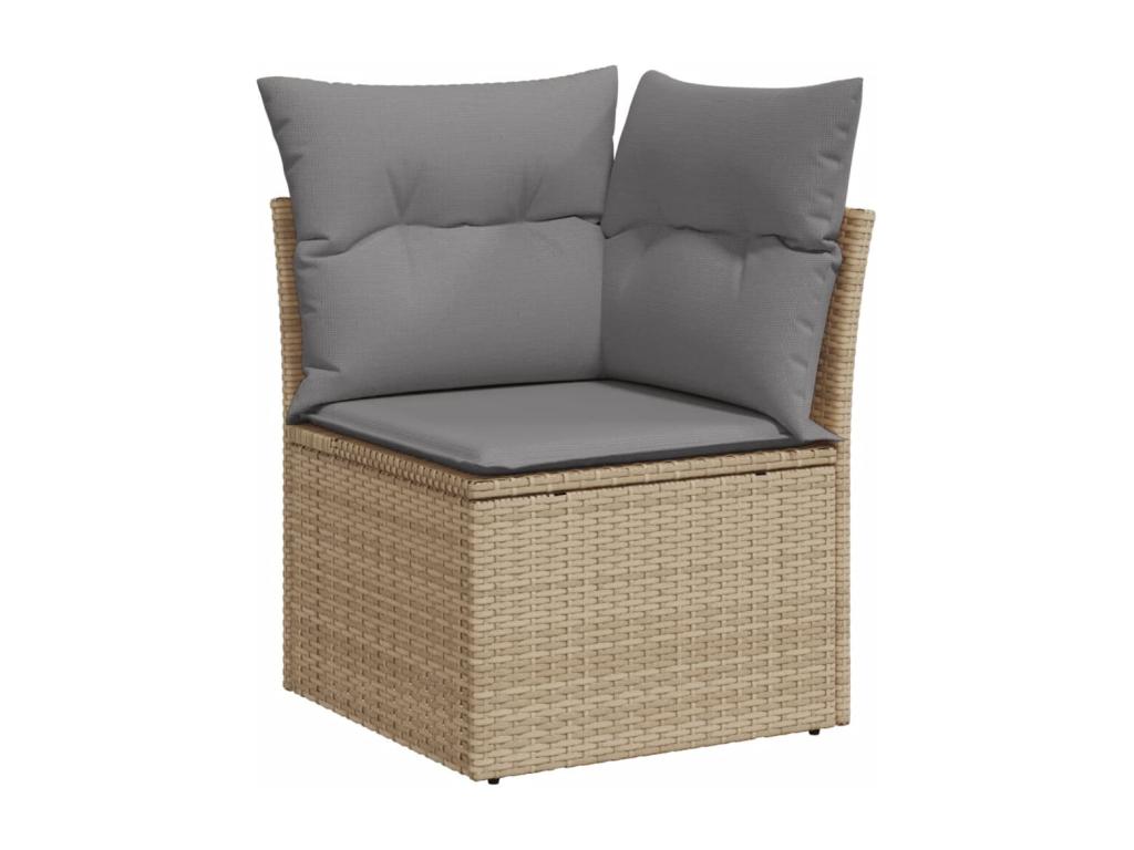Beige Woven Resin Wicker Outdoor Furniture Set - dlz1766588010890