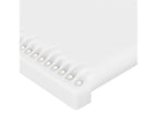 White Faux Leather Bed, 80 x 5 x 78 cm