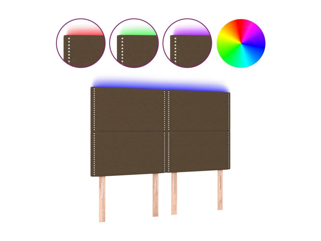 Brown Fabric Bed, 144 x 5 x 118 cm