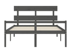 Gray Solid Wood Bed Frame