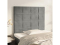 Gray Velvet Bed, 100 x 5 x 78 cm