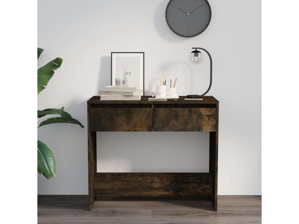 Brown Engineered Wood Table, 89 x 41 x 76.5 cm