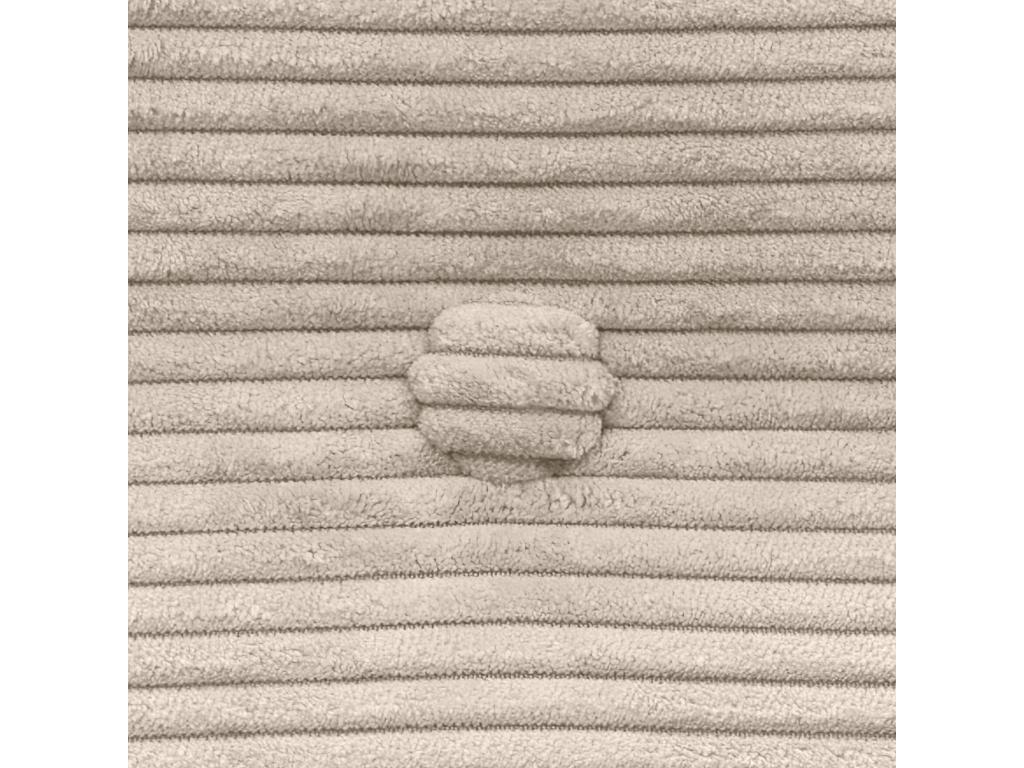 Beige Velvet Bed, 135 x 140 x 120 cm