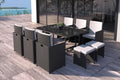 Black Woven Resin Wicker Outdoor Furniture Set - dlz1766587550686