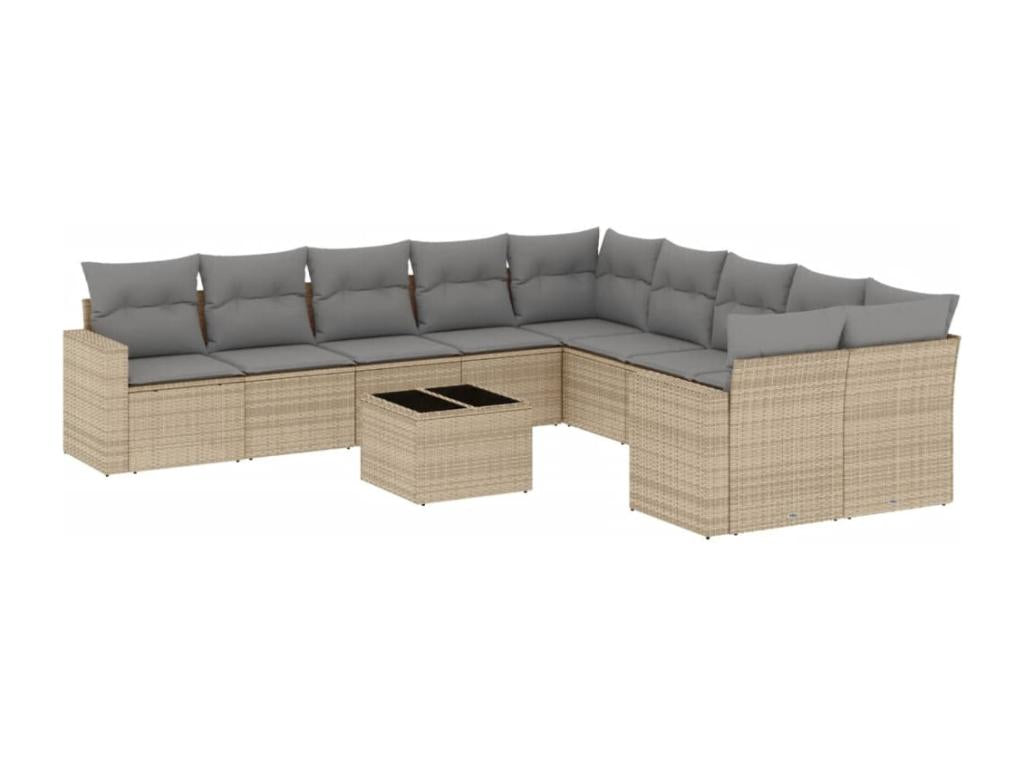 Beige Woven Resin Wicker Outdoor Furniture Set - dlz1766587569105