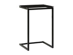 Black Glass Side Table, 40 x 40 x 60 cm