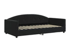 Black Velvet Bed, 100 x 200 cm