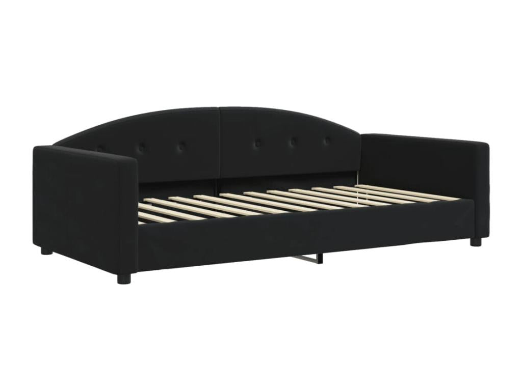 Black Velvet Bed, 100 x 200 cm