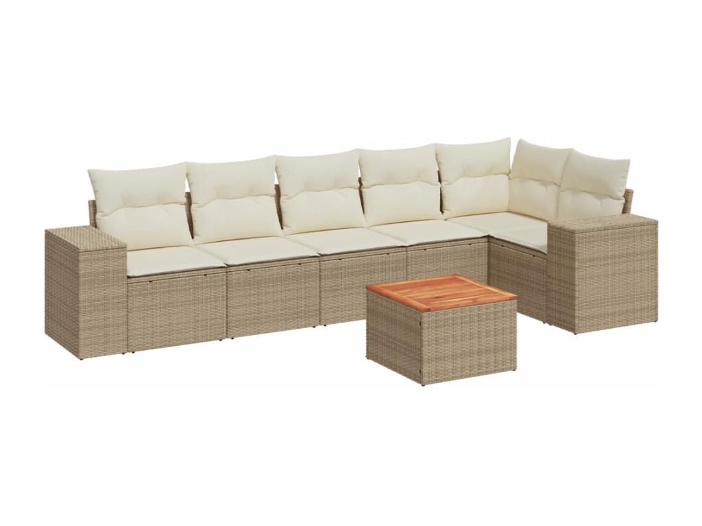 Beige Woven Resin Wicker Outdoor Furniture Set - dlz1766587786600