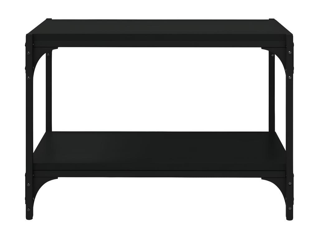Black Engineered Wood TV Stand, 60 x 33 x 41 cm
