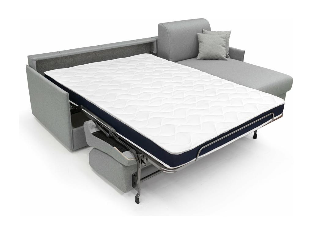 Gray Fabric Sofa Bed, 120 x 197 cm