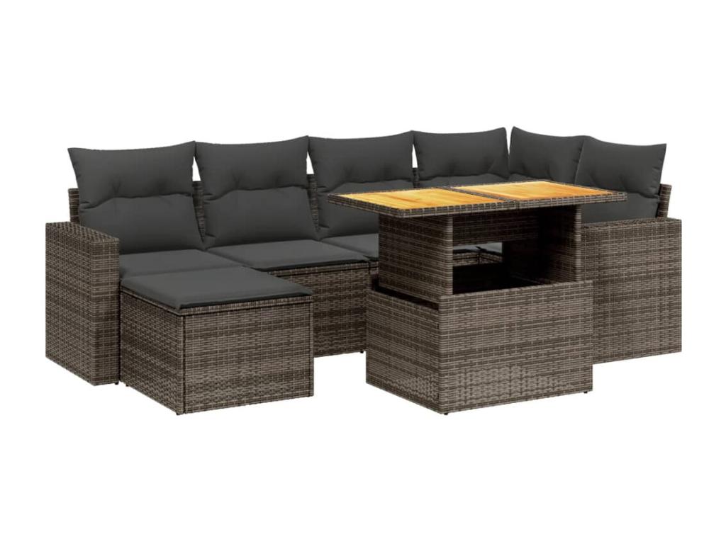 Gray Woven Resin Wicker Outdoor Furniture Set - dlz1766587810741