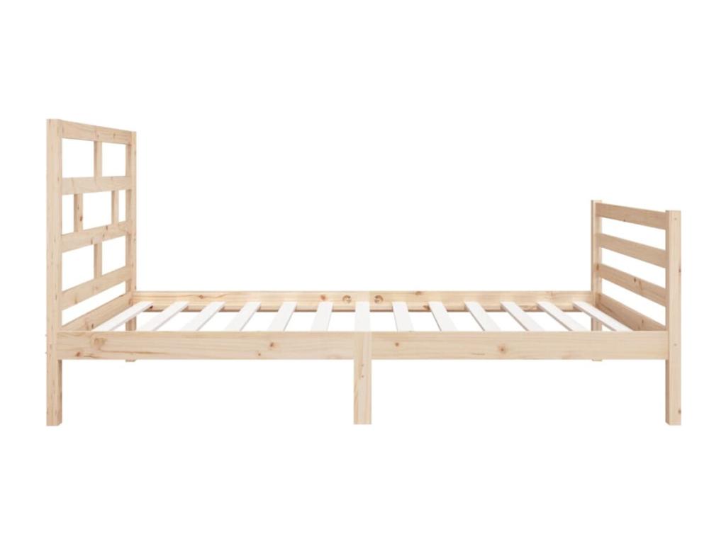 Brown Solid Wood Bed Frame, 90 x 190 cm
