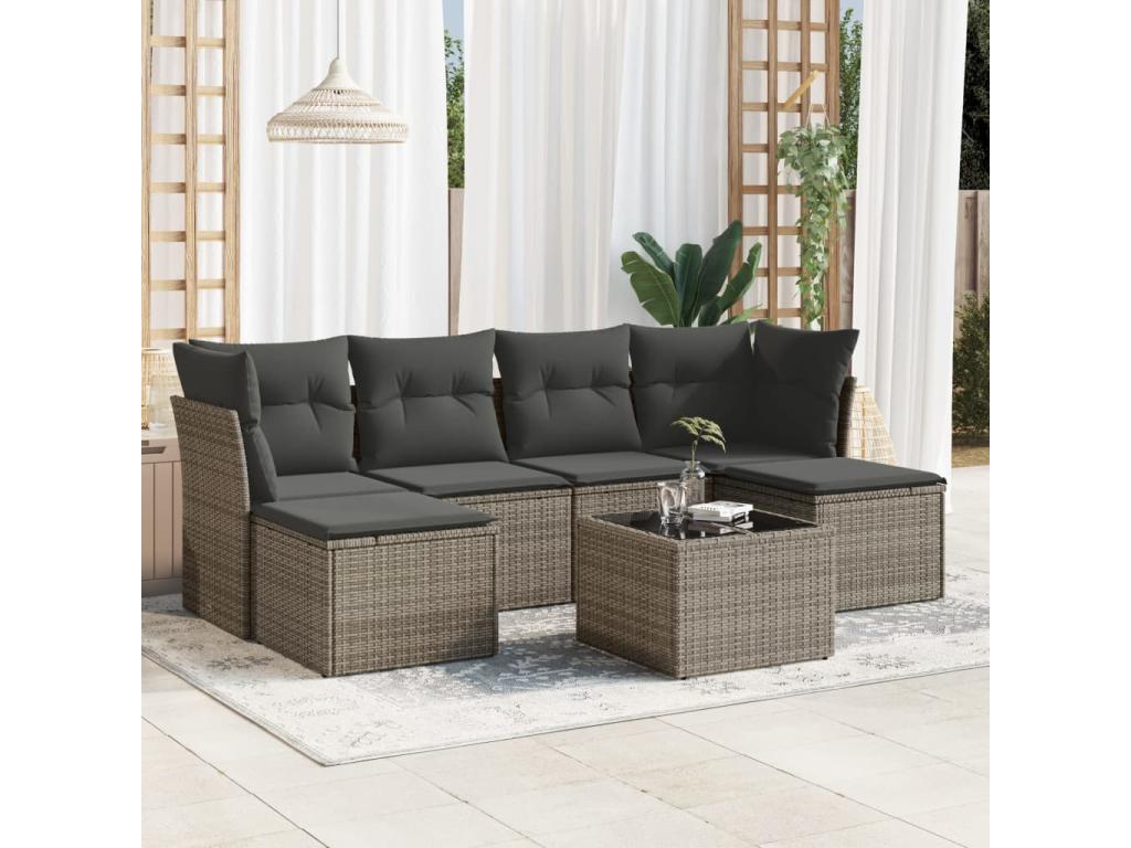 Gray Woven Resin Wicker Outdoor Furniture Set - dlz1766587801863