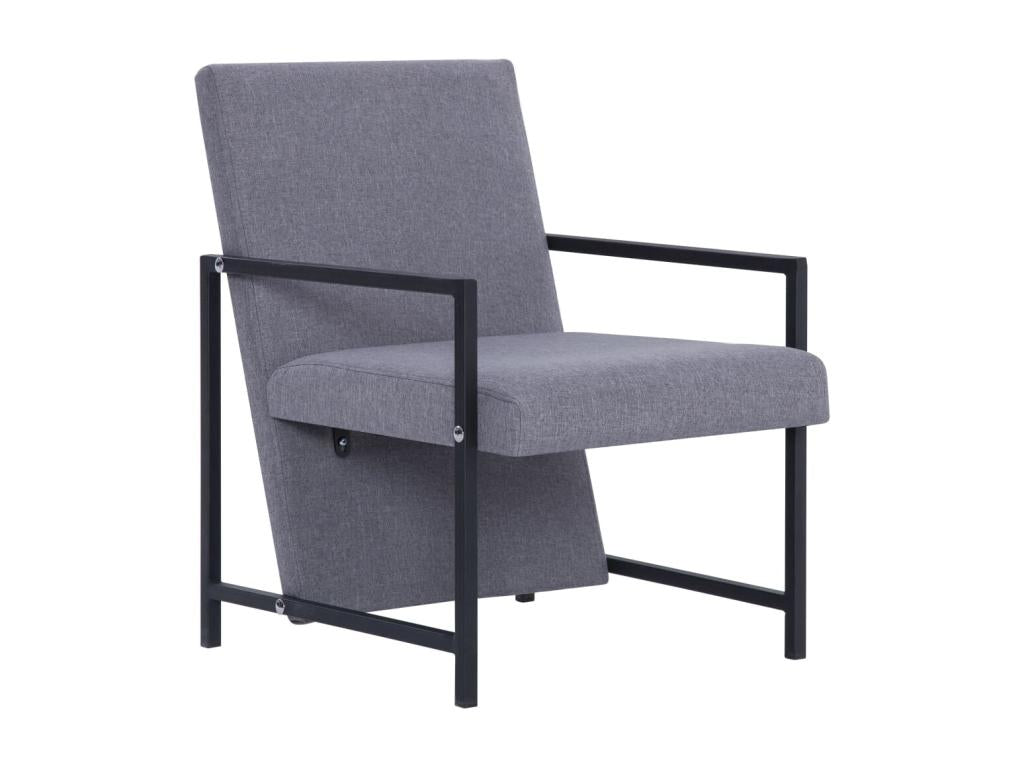 Gray Fabric Accent Chair