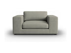 Gray Velvet Sofa, 156 x 122 x 72 cm