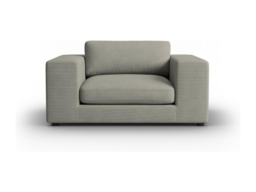 Gray Velvet Sofa, 156 x 122 x 72 cm