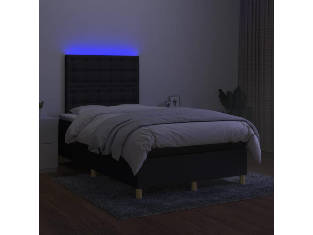 Black Fabric Mattress, 120 x 200 cm