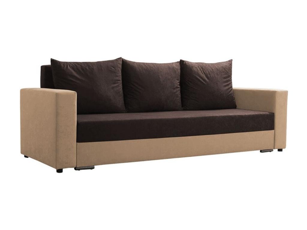 Brown Sofa Bed, 80 x 235 x 87 cm