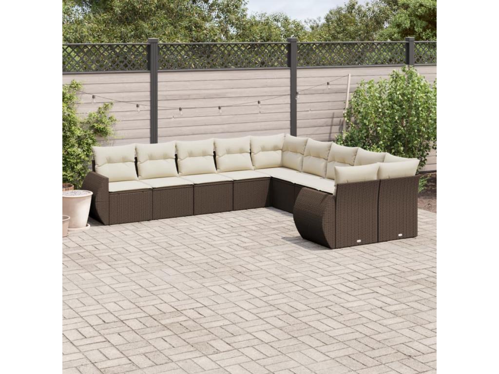 Brown Woven Resin Wicker Outdoor Furniture Set - dlz1766587728993