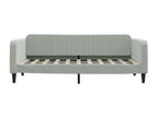 Gray Velvet Bed, 90 x 190 cm