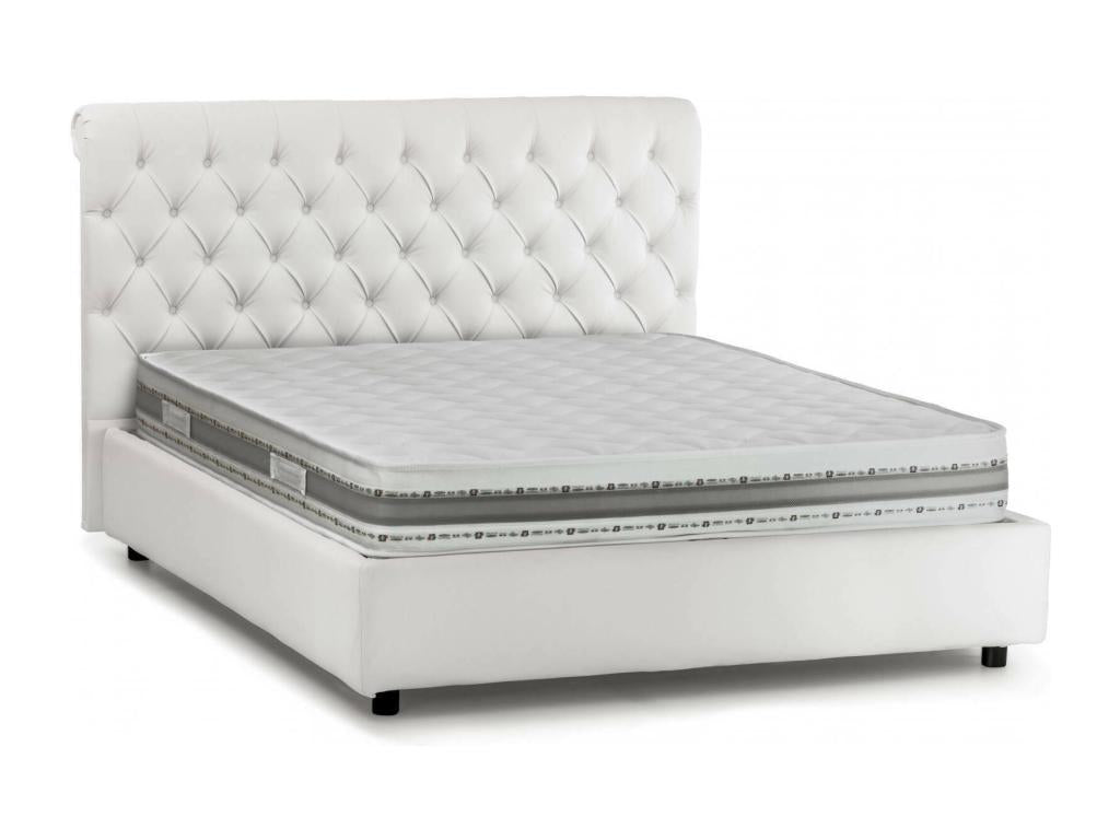 White Leather Mattress, 160 x 190 cm