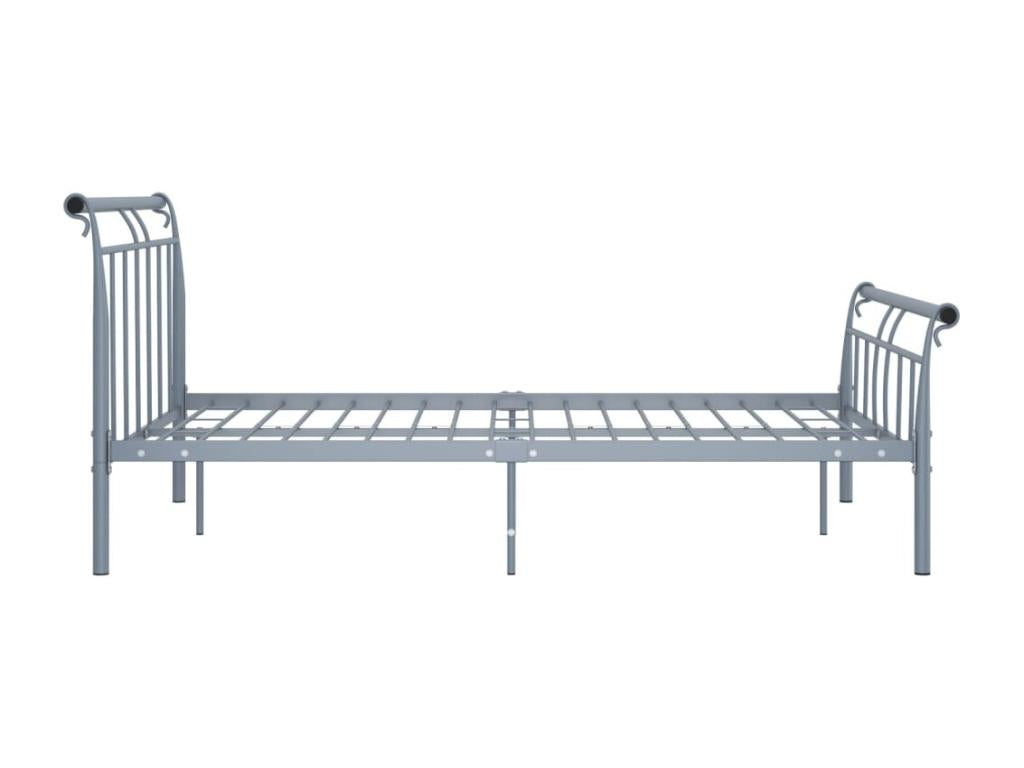 Gray Metal Bed, 140 x 200 cm