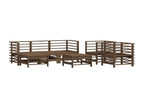 Brown Solid Wood Outdoor Furniture Set