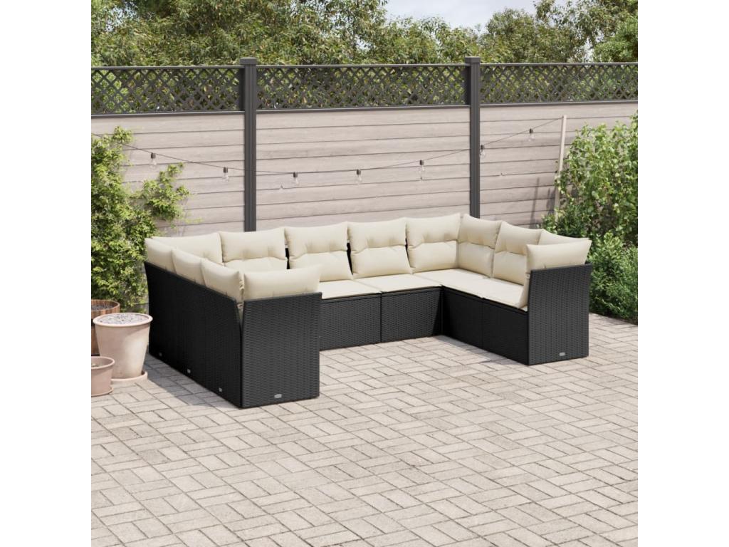 Black Woven Resin Wicker Outdoor Furniture Set - dlz1766587480581