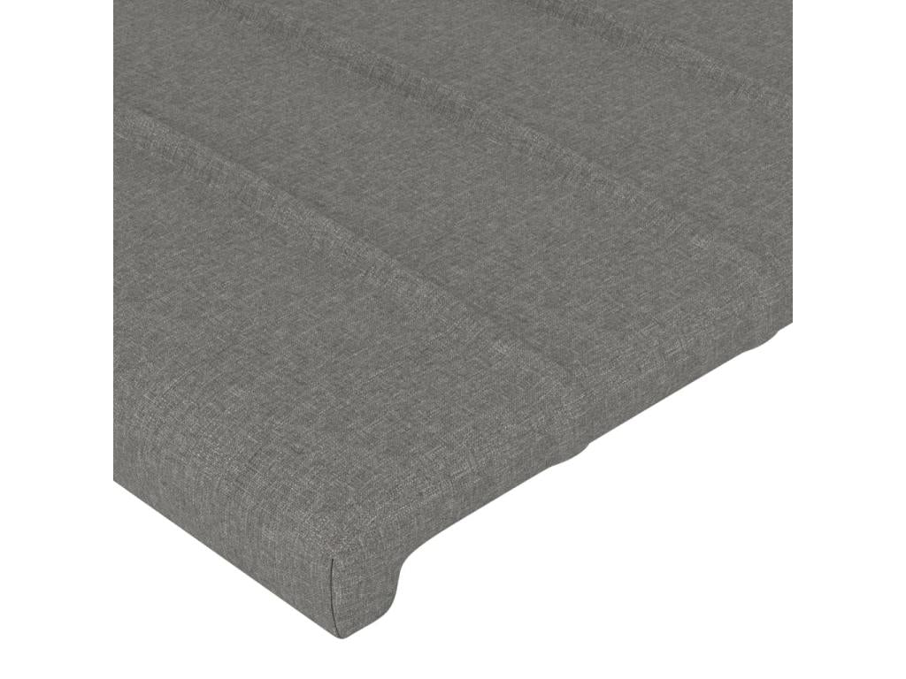 Gray Fabric Bed, 163 x 16 x 118 cm