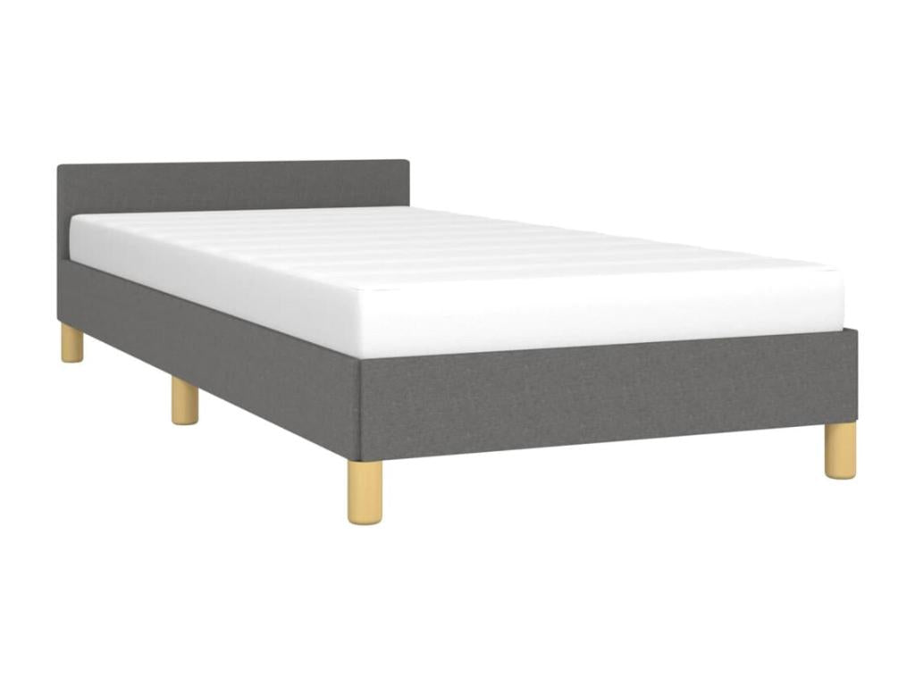 Gray Fabric Bed Frame, 90 x 200 cm