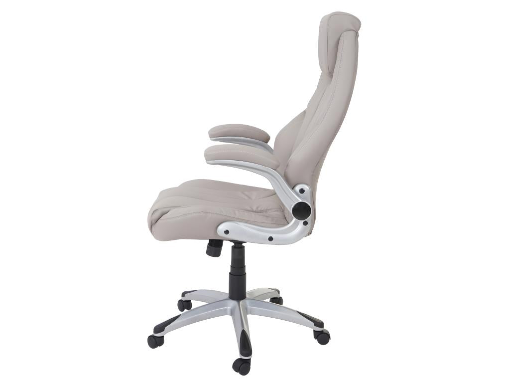 Gray Faux Leather Accent Chair - dlz1766587950443