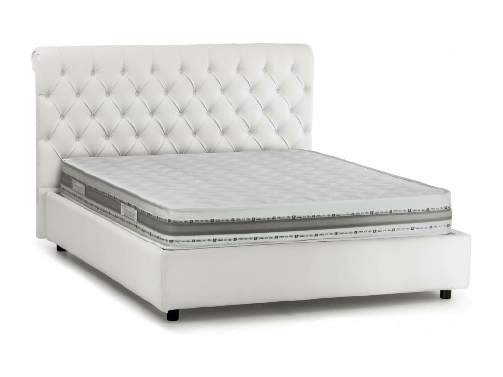White Leather Mattress, 160 x 190 cm
