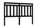 Black Solid Wood Bed, 166 x 4 x 100 cm