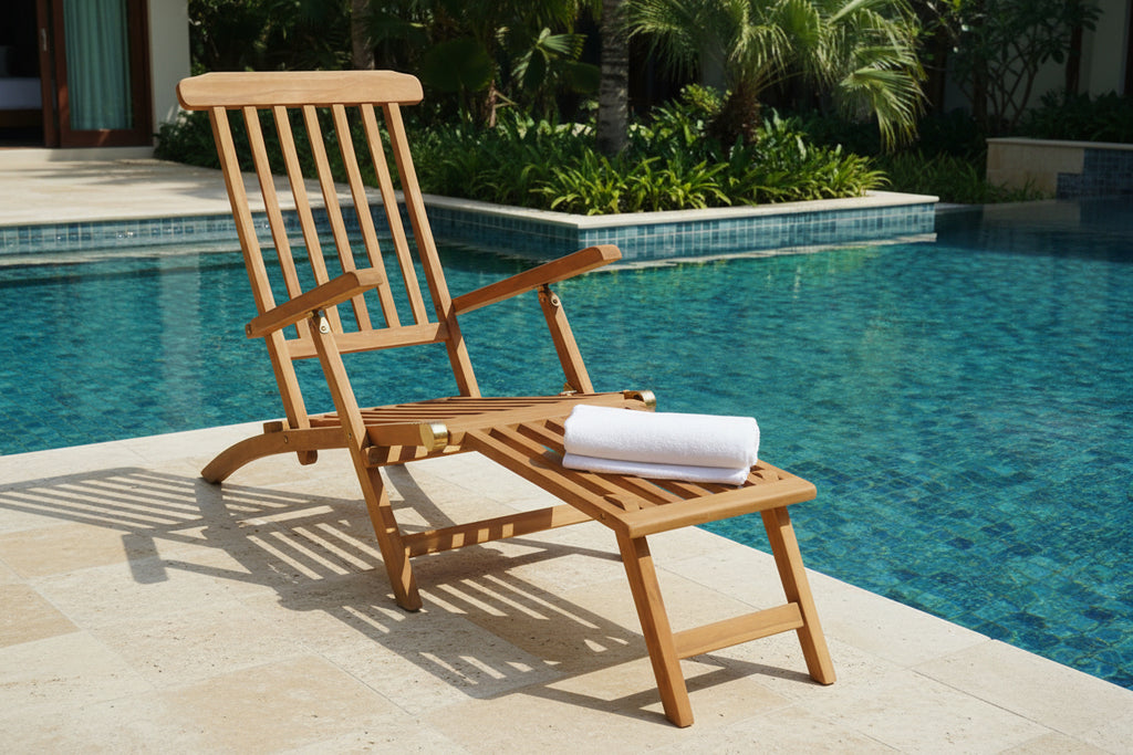 Brown Chaise Lounge, 158 x 61 x 90 cm