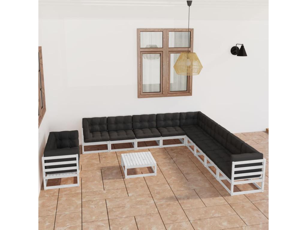 White Pine Wood Outdoor Furniture Set - dlz1766587830432