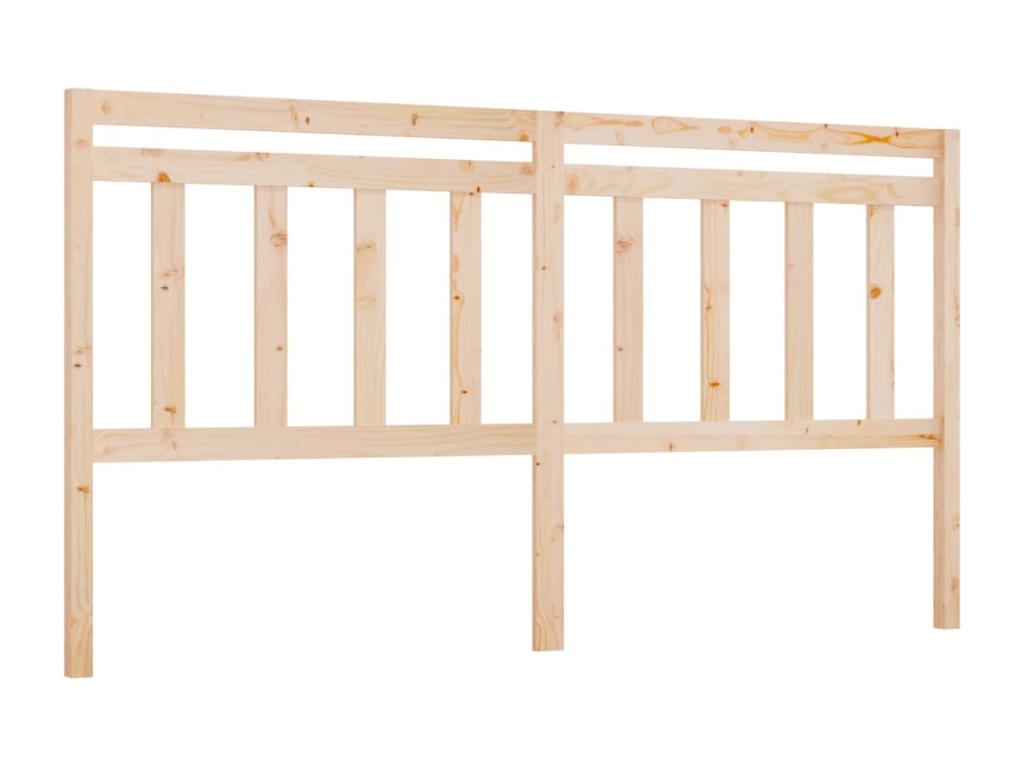 Brown Solid Wood Bed, 186 x 4 x 100 cm