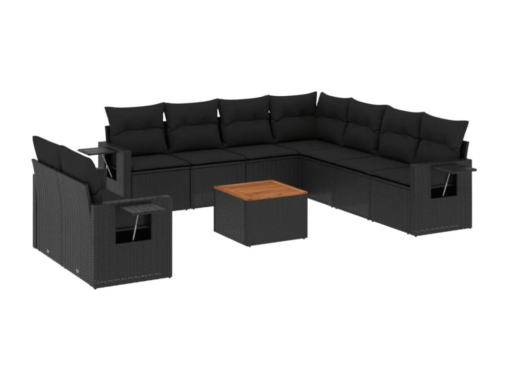 Black Woven Resin Wicker Outdoor Furniture Set - dlz1766587482964