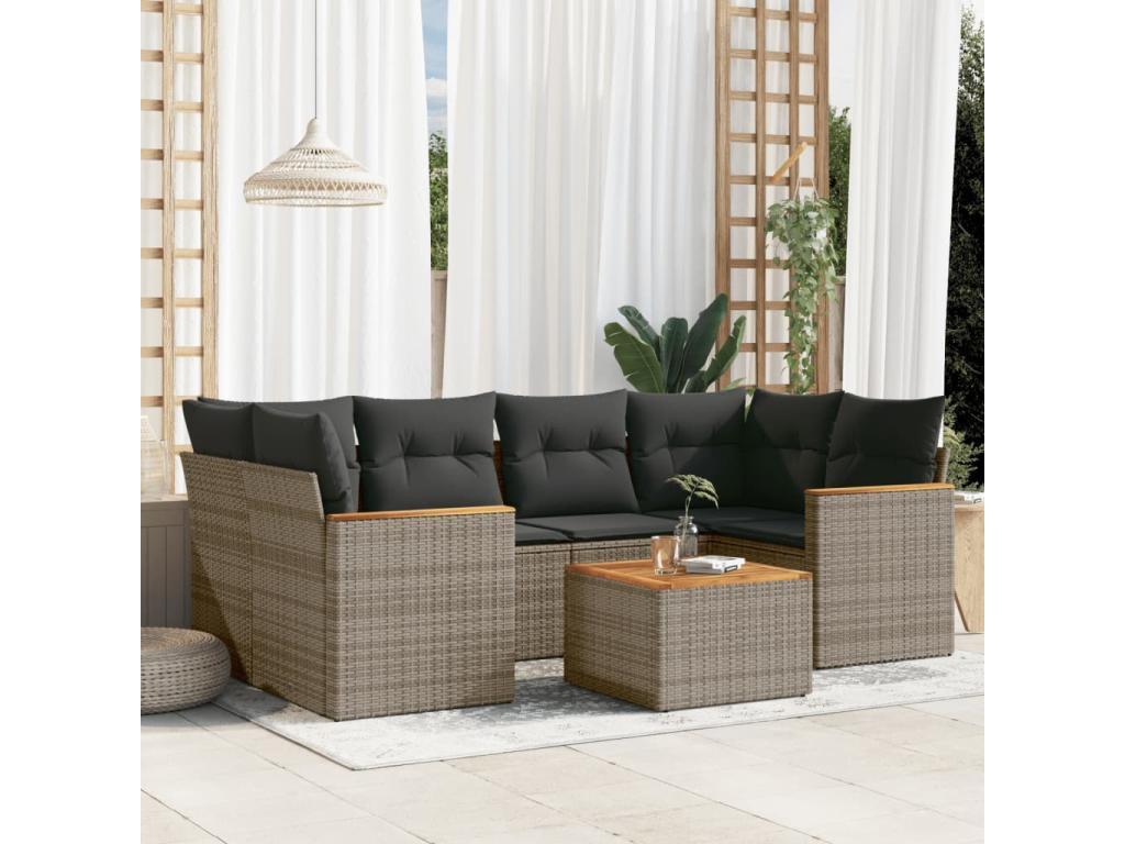 Gray Woven Resin Wicker Outdoor Furniture Set - dlz1766587764393
