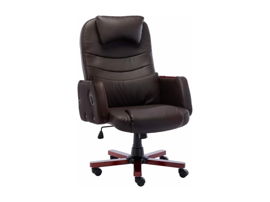 Brown Faux Leather Chair